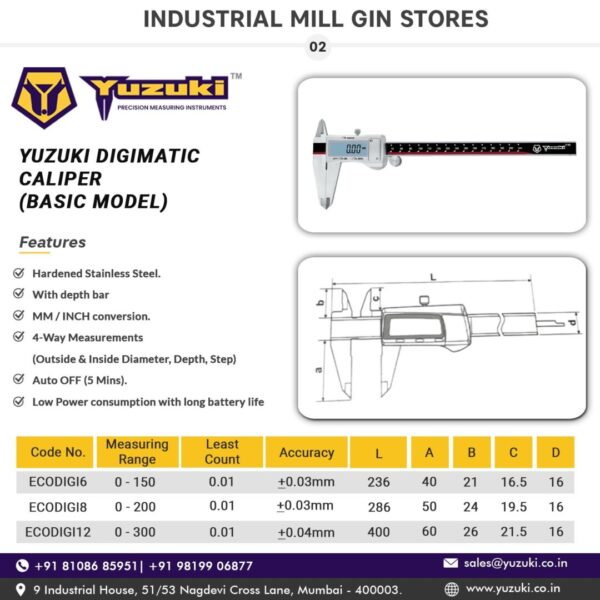 Yuzuki® Digital Caliper (Basic Model) - Image 4