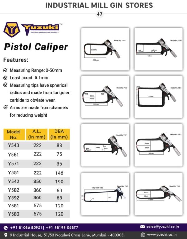 Yuzuki® Pistol Caliper ( External Dial Groove Caliper) - Image 8