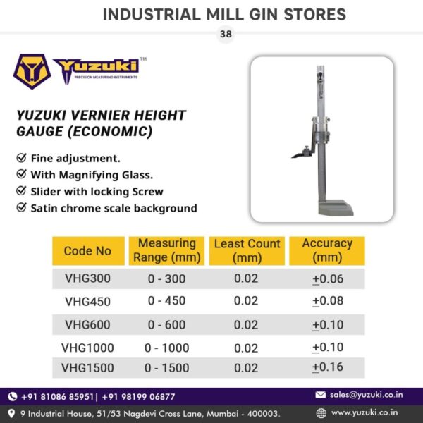 Yuzuki® Vernier Height Gauge - Image 2