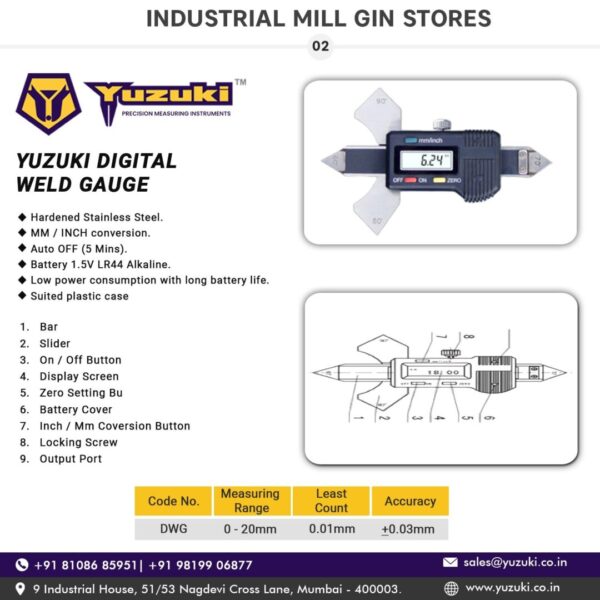 Yuzuki® Digital Weld Gauge - Image 2