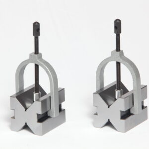 Crystal V Block with Clamp for Precision Inspection and Workpiece Alignment